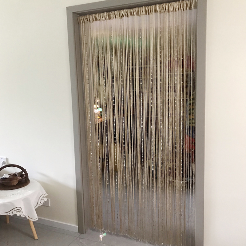 Beaded Tassel Decorative Door Curtain Partition Bead Curtain for Home, No-Drill Installation, Suitable for Bedroom, Living Room, Hallway, Bathroom, Light Luxury Curtain