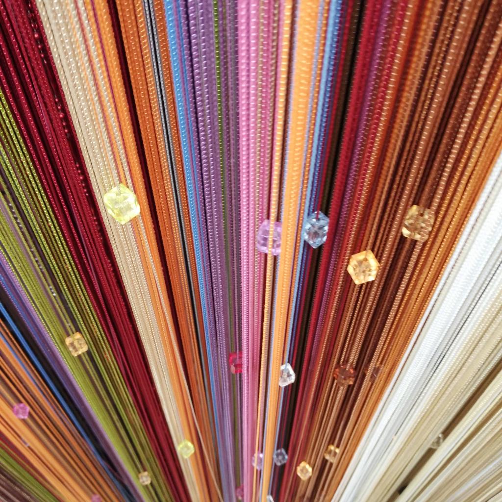 Door curtain wire curtain Finished beads Multi-color gradient color line curtain partition Clothing store Hotel store Beauty salon modeling curtain