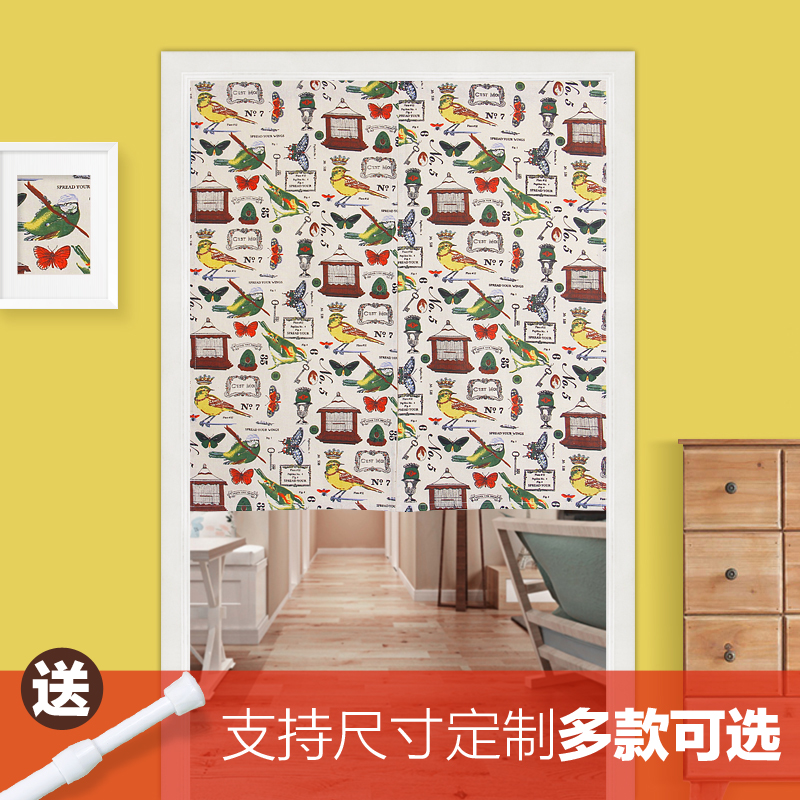 Door Curtain Cloth Art Custom Home Dining Room Kitchen Day Style Curtain bedroom Feng Shui Decorative dressing room Semi-hanging door curtain