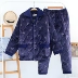 Mùa đông trung niên đồ ngủ nam san hô lông cừu ấm áp cũ ba lớp dày flannel flannel dịch vụ nhà phù hợp