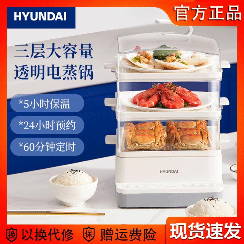 South Korea Modern Electric Steam Boiler Home Multifunction Electric Steam Box Three Layers Large Capacity Steam Boiler Fully Automatic Small Breakfast Machine