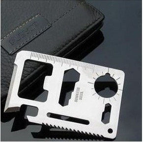Thicken stainless steel universal knife card card tool card tool card army card knife containing leather instructions