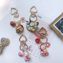 Duffy Bear Shirley Rose Star Delu Ballet Rabbit Little Tony Cute Donut bag hanging keychain Keychain