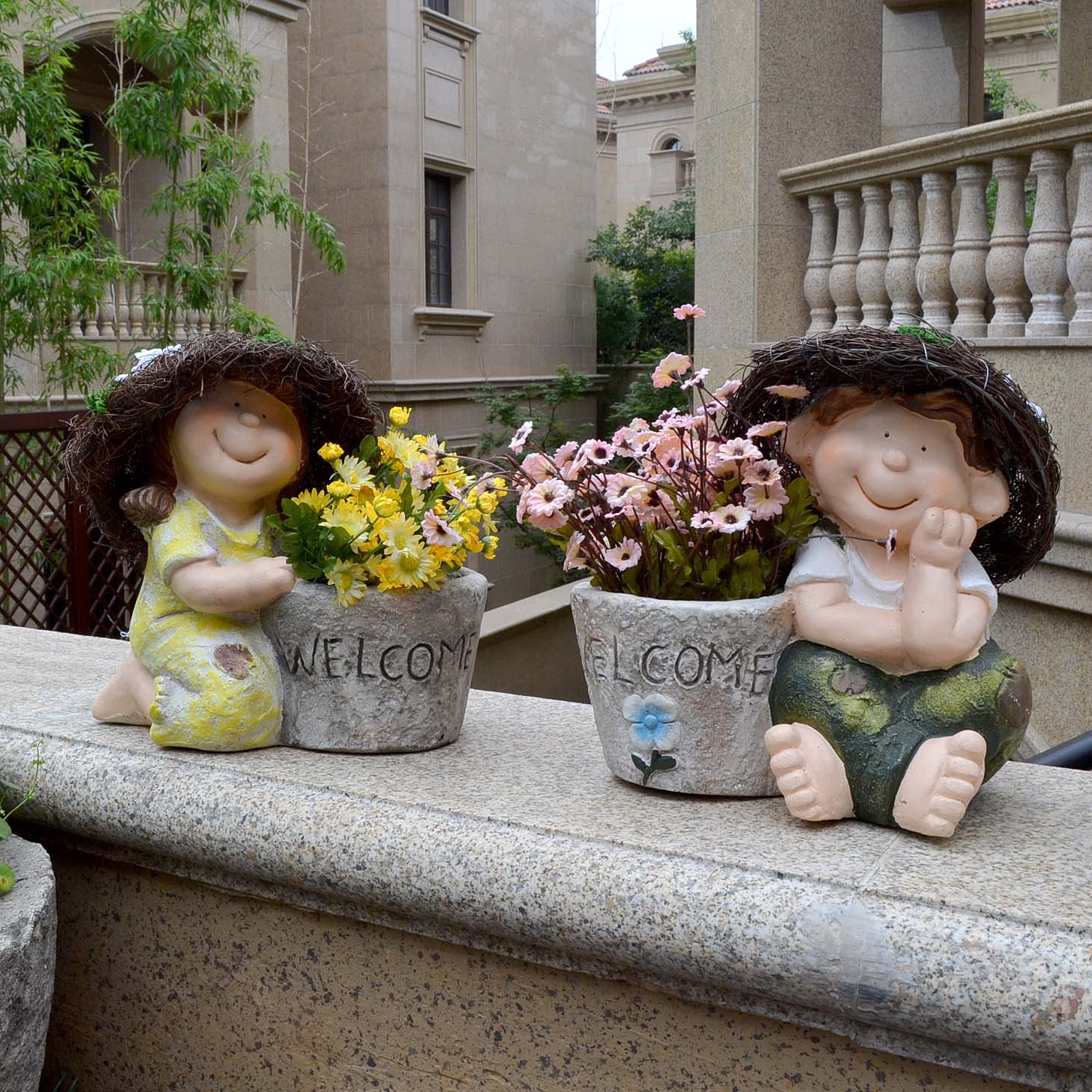 Outdoor Villa Dolls Flower Pots Patio Garden Terrace Garden Terrace Arrangement Nursery landscaped Landscaped Small swing pieces