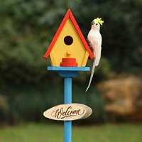 Красный дом в высоком стиле (общая высота 116 см) + Белая птица