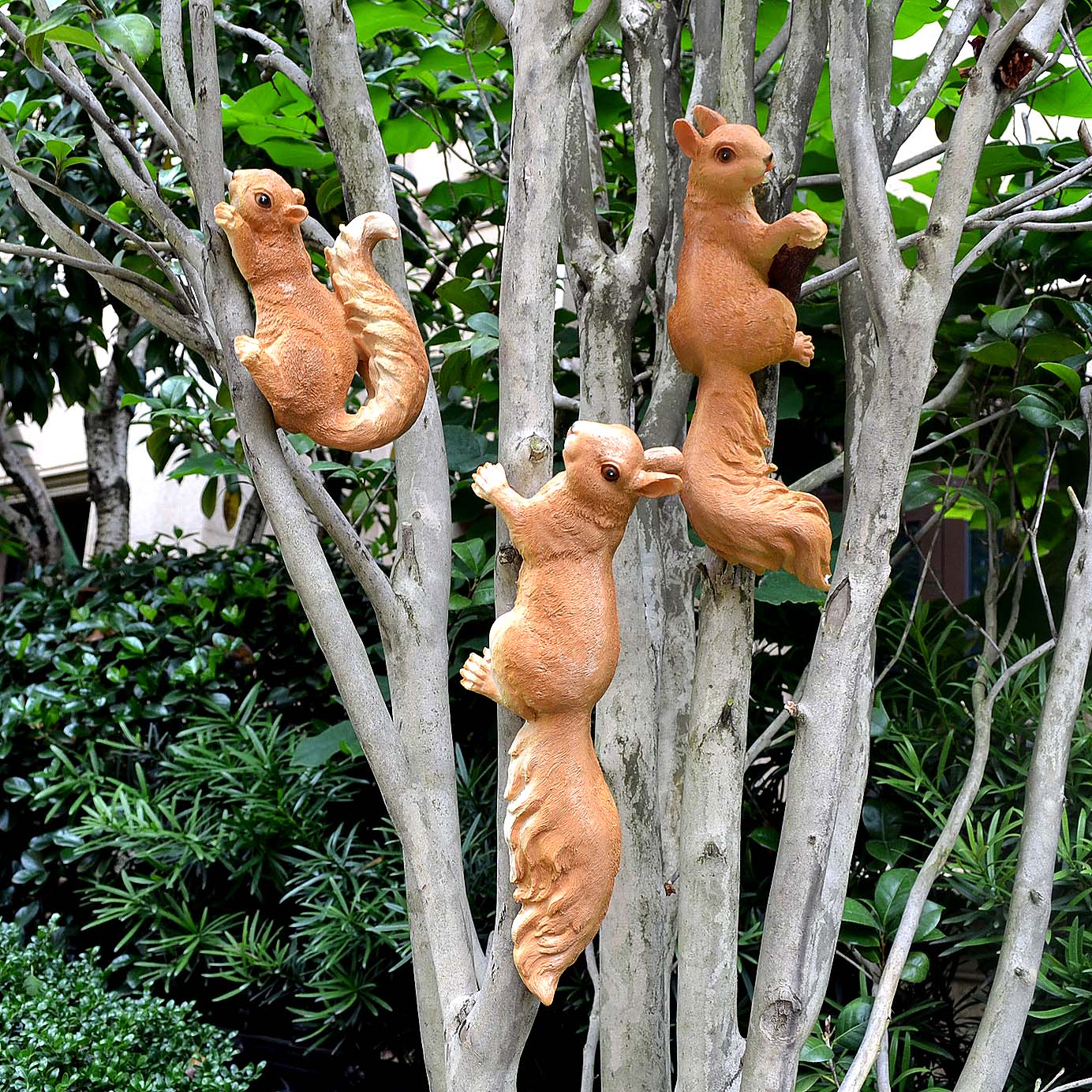 Outdoor Patio Garden Placement Kindergarten Emulation Animal Squirrel Doll Balcony Yard Tree Swing Piece Adornment