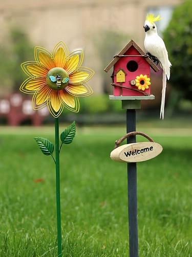 Садовое птичье гнездо, планировка двора, оформление двора, уличный заборчик, ландшафтный дизайн, садовый балкон, наземная вставка, украшения для детского сада