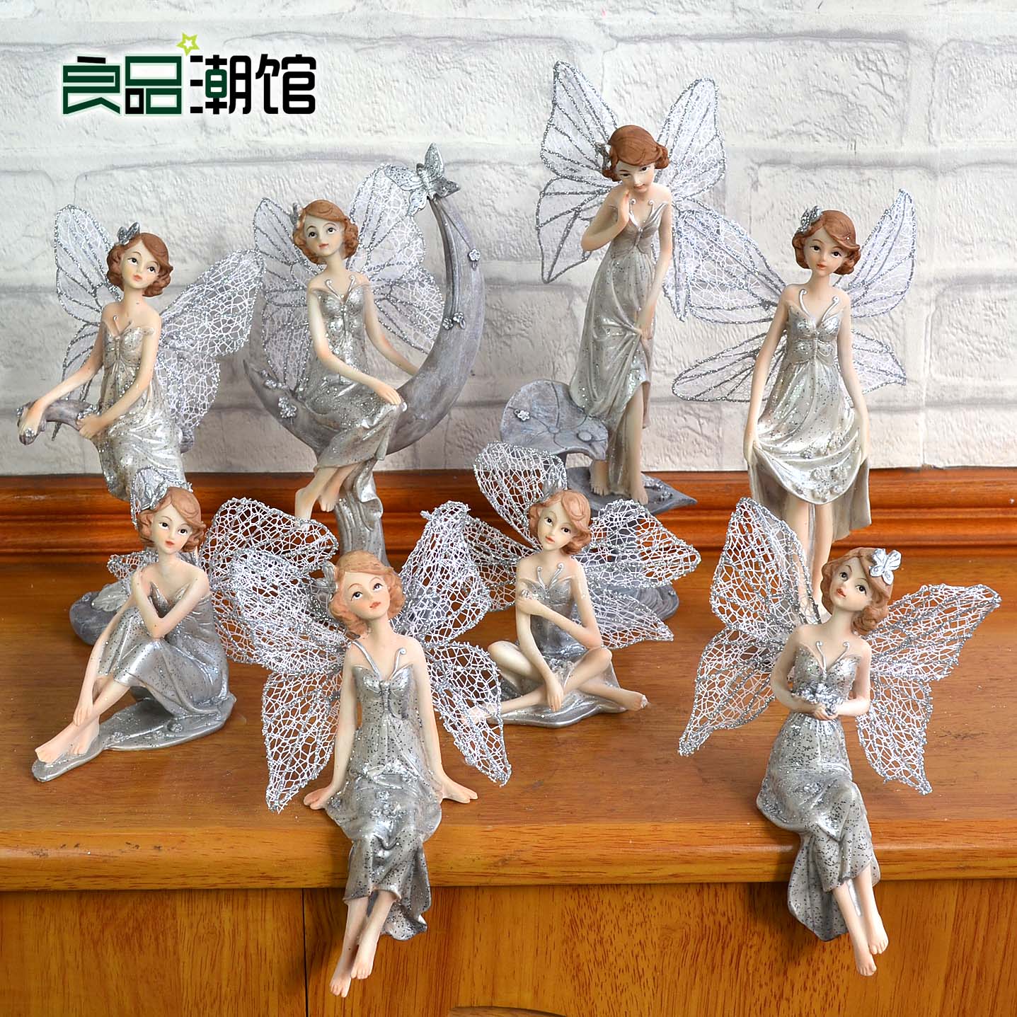 Nordic Flowers Fairy Genie Dolls Children Room Light Extravaganza Decorative Items Tabletop Separator Wine Cabinet Rack Swing