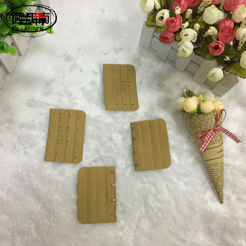 New middle pulse row button beauty body underwear row button gold black waist back clip 15 row button extension buckle bra added