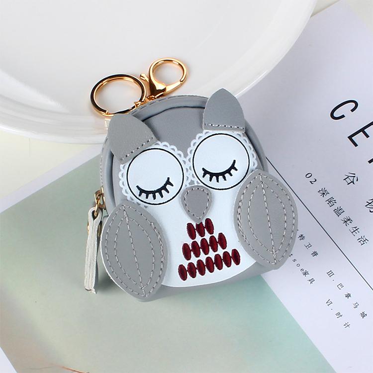 Pitot Hàn Quốc dễ thương túi khóa cú đồng xu ví nhỏ túi nhỏ xe chìa khóa vòng mặt dây chuyền nữ - Ví tiền ví cầm tay nữ mini