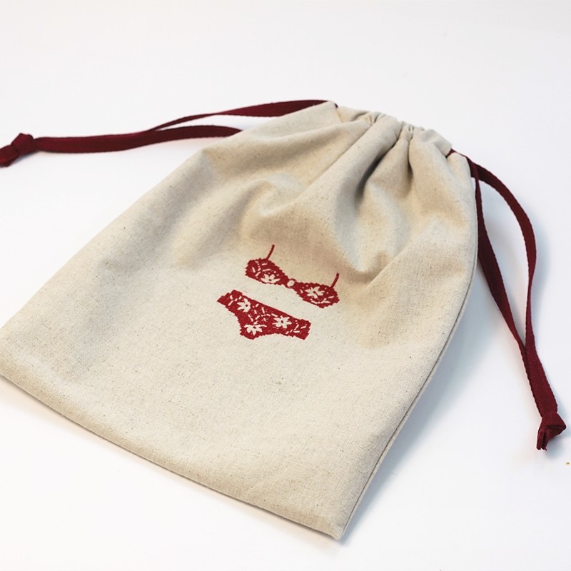 Original embroidered cotton linen minimalist travel cashier bag portable clothes finishing cloth bag suitcase lingerie bouquet pocket-Taobao
