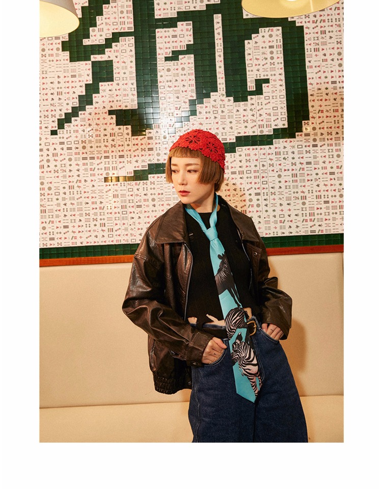 Yang Erda Dream Original Homemade 2018 Sản phẩm mới Made in China Retro Locomactor Lapel Leather Jacket Jacket áo da lộn zara
