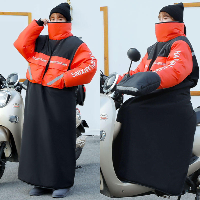 Electric car wind shield by winter gush thickened waterproof anti-chill locomotive wind shield electric bike windproof anti-wearing clothes