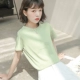 Skgirl2019 mùa hè phiên bản mới của Hàn Quốc của áo thun rộng màu xanh lá cây đơn giản của trường đại học đơn giản. - Cộng với kích thước quần áo áo gile nữ