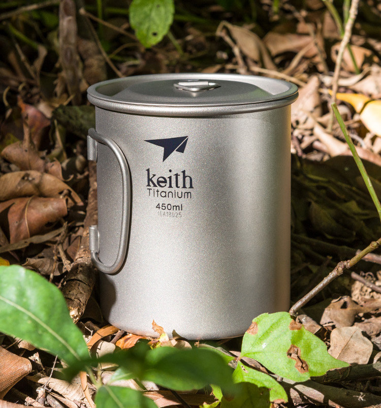 Keith Armor titanium cup Pure titanium cup Single layer can boil water