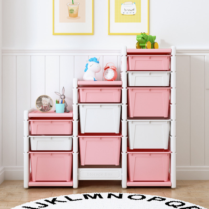 Children's toy containing shelf Divine Instrumental Finishing Racks Multilayer Shelve Containing Boxes Toddler Toddler Rack Containing Cabinet Boxes