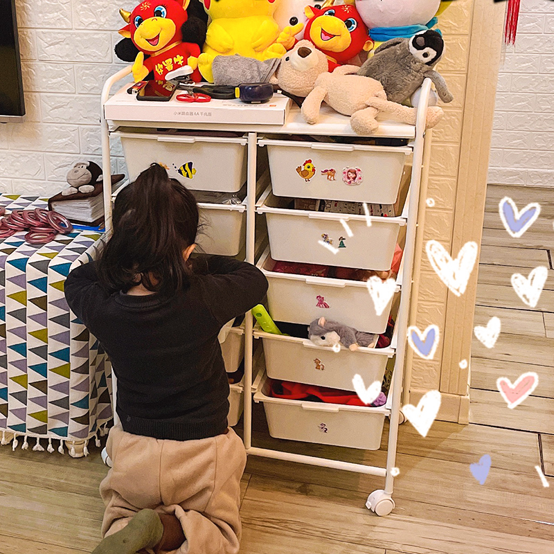 Children's toy storage shelf Storage sorting classification storage box Baby floor storage cabinet Multi-layer storage shelf artifact