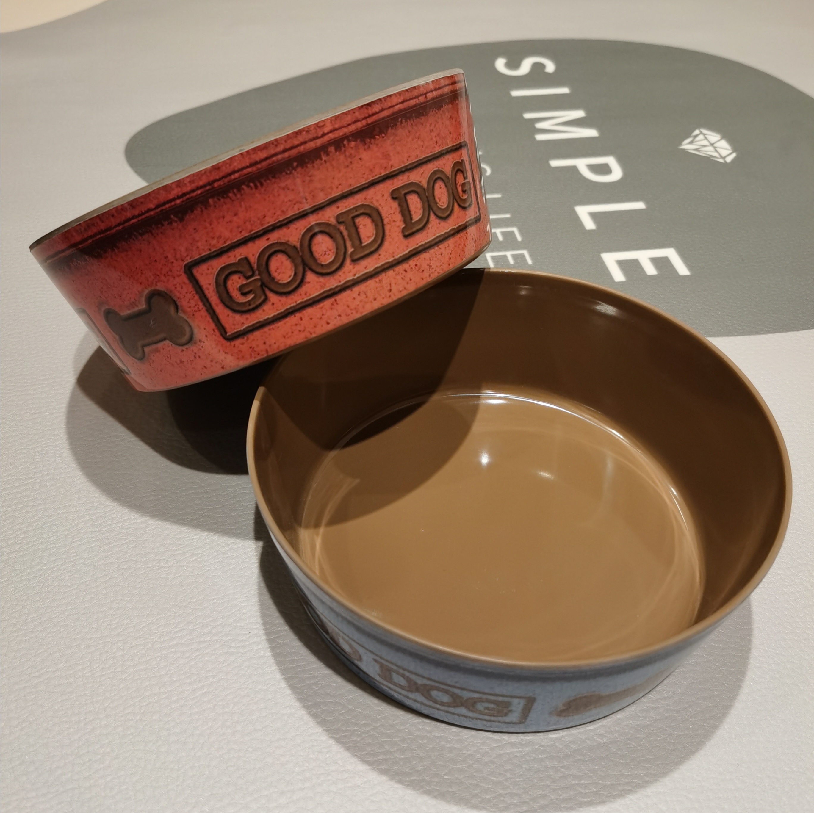 Cat bowl melamine imitation ceramic dog bowl pet food bowl dog bowl small dog dog drinking water kitten anti overturning rice bowl