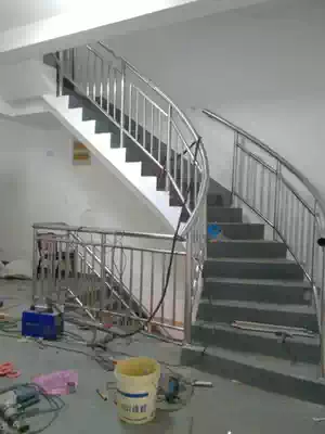 Stainless steel stair handrail iron handrail guardrail steel structure compartment color steel tile canopy garage shed shelter Hefei Hefei