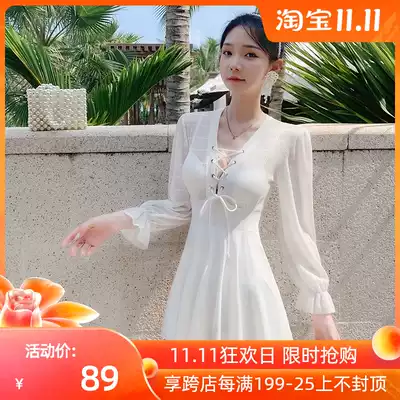 Swimsuit female summer conservative 2021 New Korean ins fairy fan one slim cover belly sex catch hot spring swimsuit