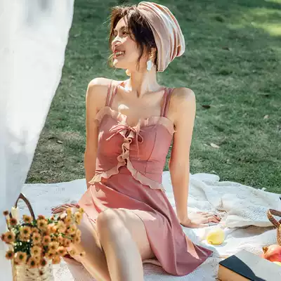 Fairy Fairy Swimsuit Female Korean ins Style hipster Sexy Backless One Slim Cover Belly Skirt Hot Spring Swimsuit