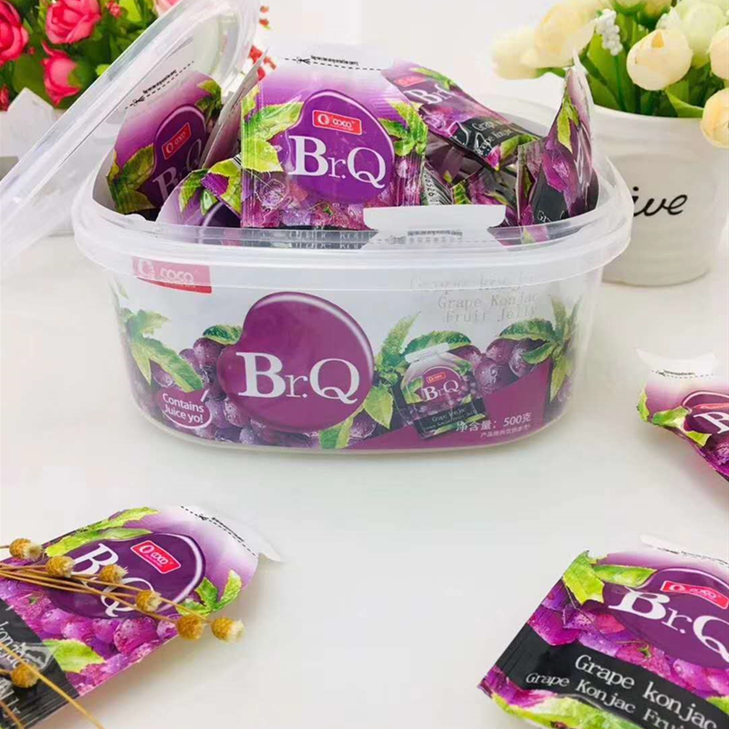 coco Philippines Br.Q Mango Strawberry Grape Konjac Jelly 500g Candy Gift Box Imported casual snacks