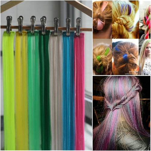 European and American Japanese Department's original Cebu Colour Colored Pick Up and Dyed Wig sheet Fluorescent Color Gradual color A piece of hair is scale-up