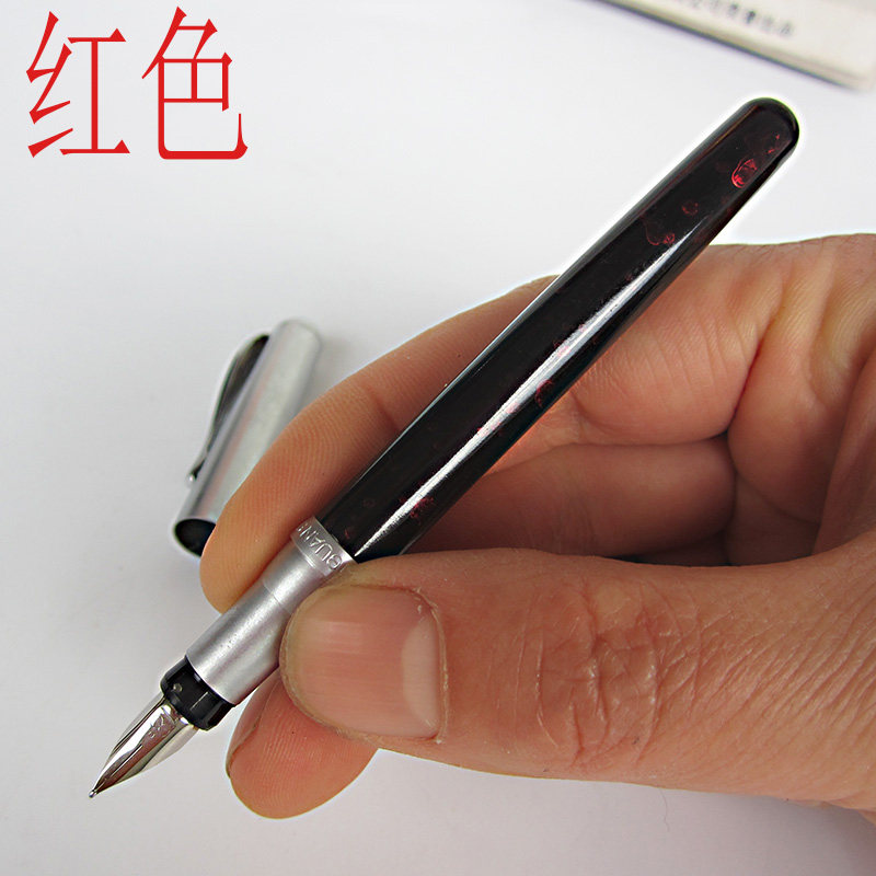 Old stock Guiguan 910 bright tip celluloid iridium pen slender pocket primary school students pen summer vacation practice calligraphy