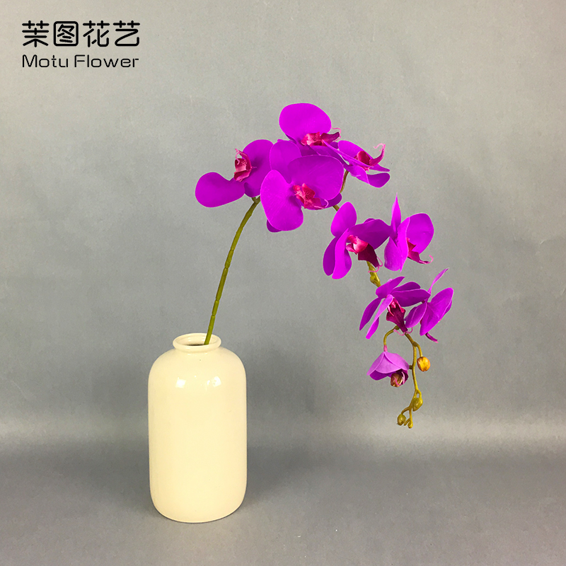 Jasmine butterfly orchid silk flower living room bedroom dining table vase decoration decoration single artificial flower fake flower flower arrangement