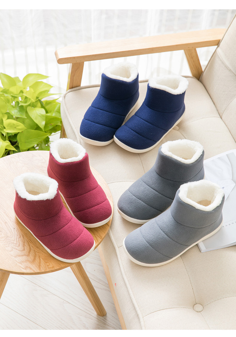 -Top cao dép bông nặng đáy mùa đông nhà nội thất của nam giới với sang trọng bao gồm tất cả ấm áp mùa đông nữ độn bông giày nhà - Trang chủ dép nhựa mang trong nhà