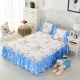 Công chúa Hàn Quốc chăn bông đơn chiếc váy ngủ cotton dày chống trượt 1,5 / 1,8m ren trải giường