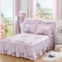 bông Hàn Quốc một mảnh giường bông váy công chúa màu hồng gió lá sen ren bedspread 1,8 m tấm trượt sản phẩm duy nhất - Váy Petti váy giường