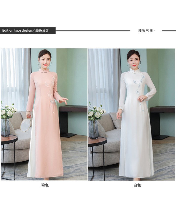 Dịch vụ trà nữ mùa xuân Zen Zen retro đầm 2019 kiểu mới Trung Quốc cải tiến váy sườn xám - Sản phẩm HOT vay dep