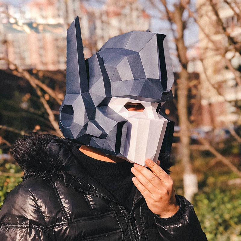 Transformers mask male and female children cartoon handmade DIY Optimus Prime paper mold material cos performance dance headgear