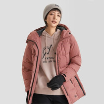 JackWolfskin Wolf Claw Autumn and Winter Womens Outdoor Windproof Mid-Length Jacket 600 Puff Down Jacket 5222041