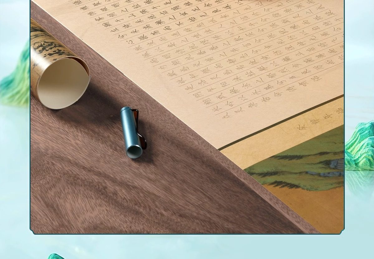 Six Halls Long Scroll Calligraphy Practice Set 5 Sheets [Includes Pen, Adult Regular Script Copying, Hard Pen Practice Scroll Calligraphy, Smooth Writing, Suitable for Personal Use or as a Gift]