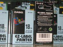 CASIOCASIO tag color with XR-18X1{18MM transparent black word) band length of 8 m