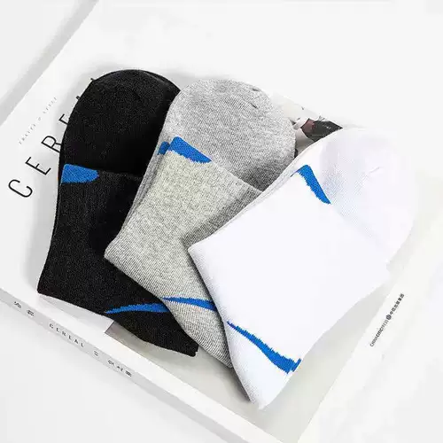 10 пара длинных носков мужские черно -белые серо -серого туристического баскетбольного баскетбольных носков Женская лето в середине летнего летних