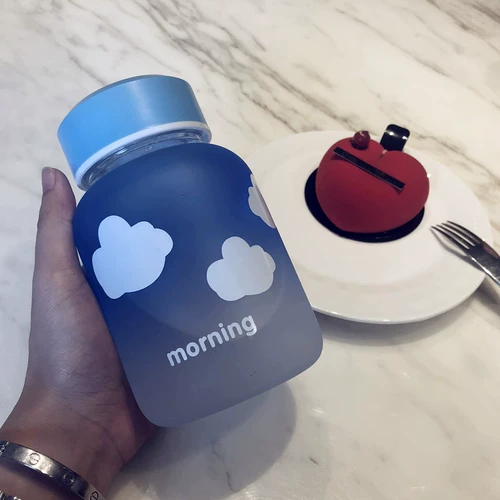 Матовая стеклянная креативная портативная трендовая чайная чашка, в корейском стиле, 580 мл