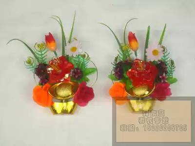 Funeral products, small flower baskets, a pair of sacrificial ornaments, funeral and burial supplies, white matter sacrificial storage ornaments, urn boxes