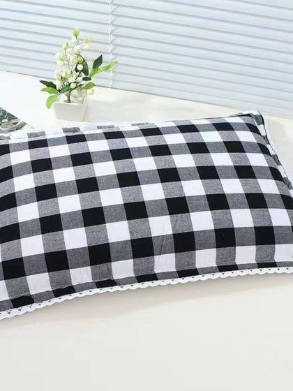 全棉小米壳枕头谷壳填充水洗棉枕套儿童学生成人护颈助睡眠枕头