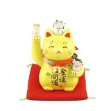 Подлинный японский фармацевт печь для стимулирования черно-желтого богатства желтая кошка черная кошка керамическое украшение подарки