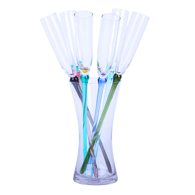 Beach cup cocktail cup set ແກ້ວ acrylic ສີ bubble champagne glass goblet KTV bar cup