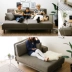 Đơn giản hiện đại sofa vải Nhật Bản có thể tháo rời và có thể giặt phòng khách căn hộ nhỏ lười biếng sofa giường chaise longue phòng ngủ Bắc Âu - Ghế sô pha sofa lười Ghế sô pha