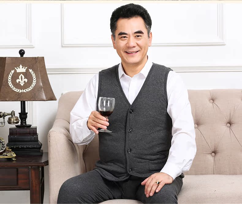 Trung niên và cao tuổi Áo cotton ấm áp ở Nam Cực áo khoác vest nam mỏng