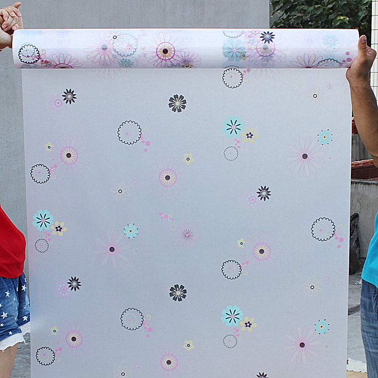 Self-adhesive thermal insulation glass adhesive film Window Flower Paper Balcony Bathroom Ramen Frosted Waterproof Thickened Window Sticker