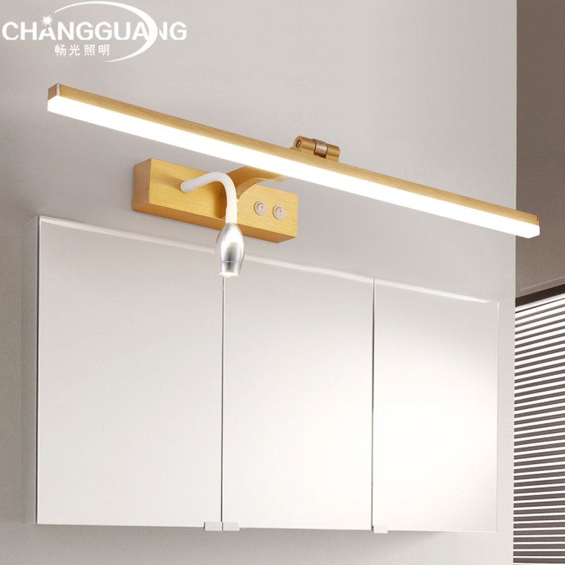 Mirror front lamp cosmetic room led mirror cabinet lamp bathroom waterproof anti-fog anti-rust simple post-modern Nordic aluminum lamp
