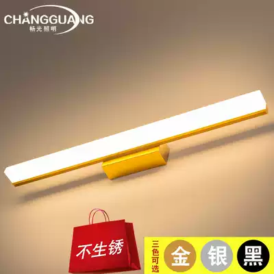 Mirror front light led cosmetic room bathroom mirror light makeup lamp simple modern waterproof anti-fog stainless steel mirror front light