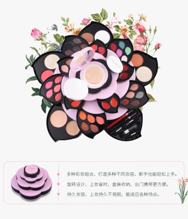 Vẻ đẹp Trang điểm Plum Blossom Eye Shadow Xoay Set Mỹ phẩm Lắc nhạc Cùng Nữ thần Sinh nhật Bí ẩn Món quà bất ngờ - Bộ trang điểm