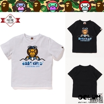  Japan BAPE ABC MILO FLOAT summer floating ape childrens short-sleeved T-shirt 0504